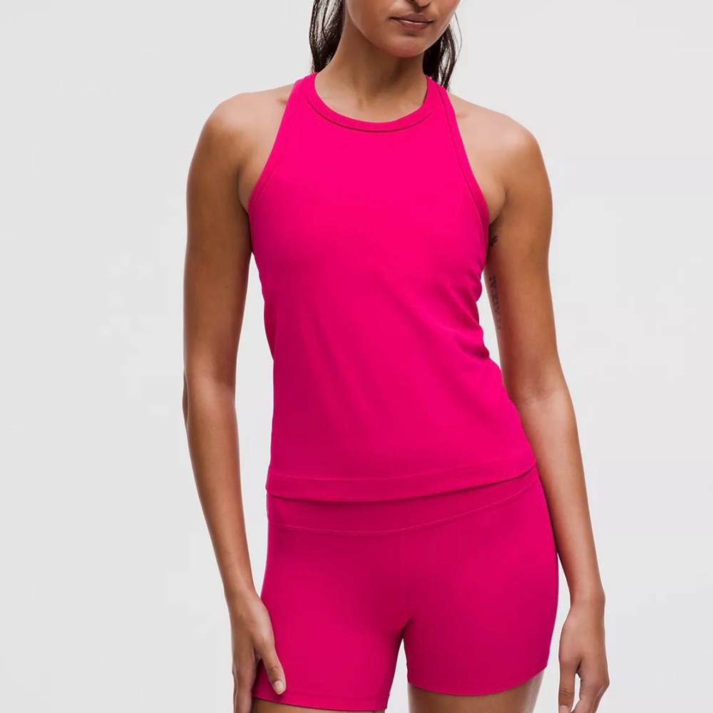 Lulu Lemon Align Racerback Tank Top- Hot Pink/Salmon